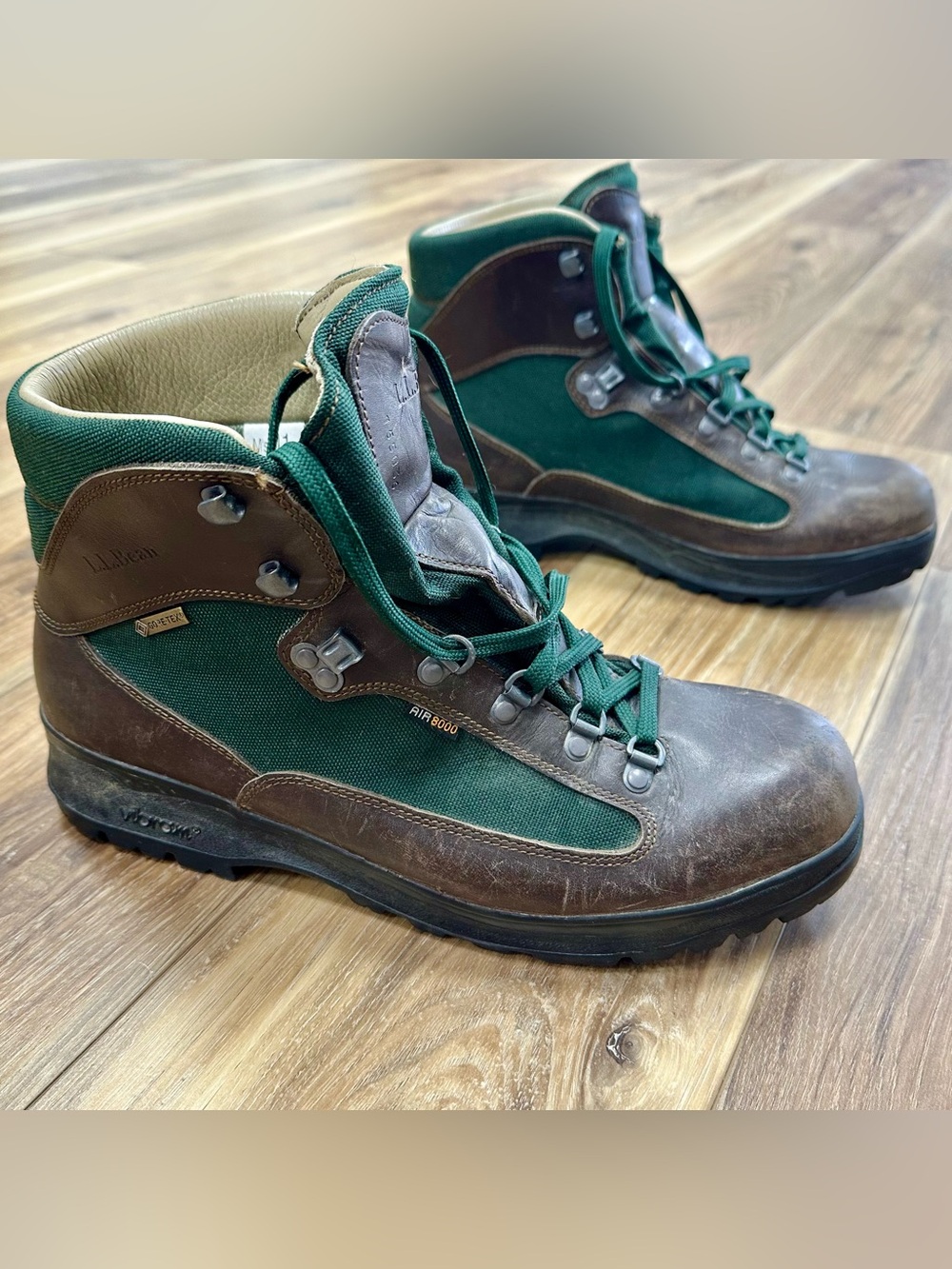 L.L. Bean Cresta Air 8000 GoreTex Waterproof Leather Vibram Hiking Boots Size 11